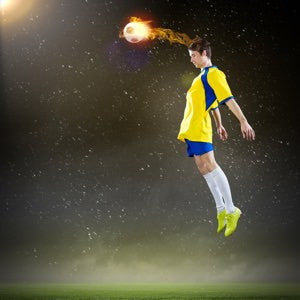 heading soccer ball