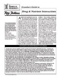 Drug and Nutrient Interactions